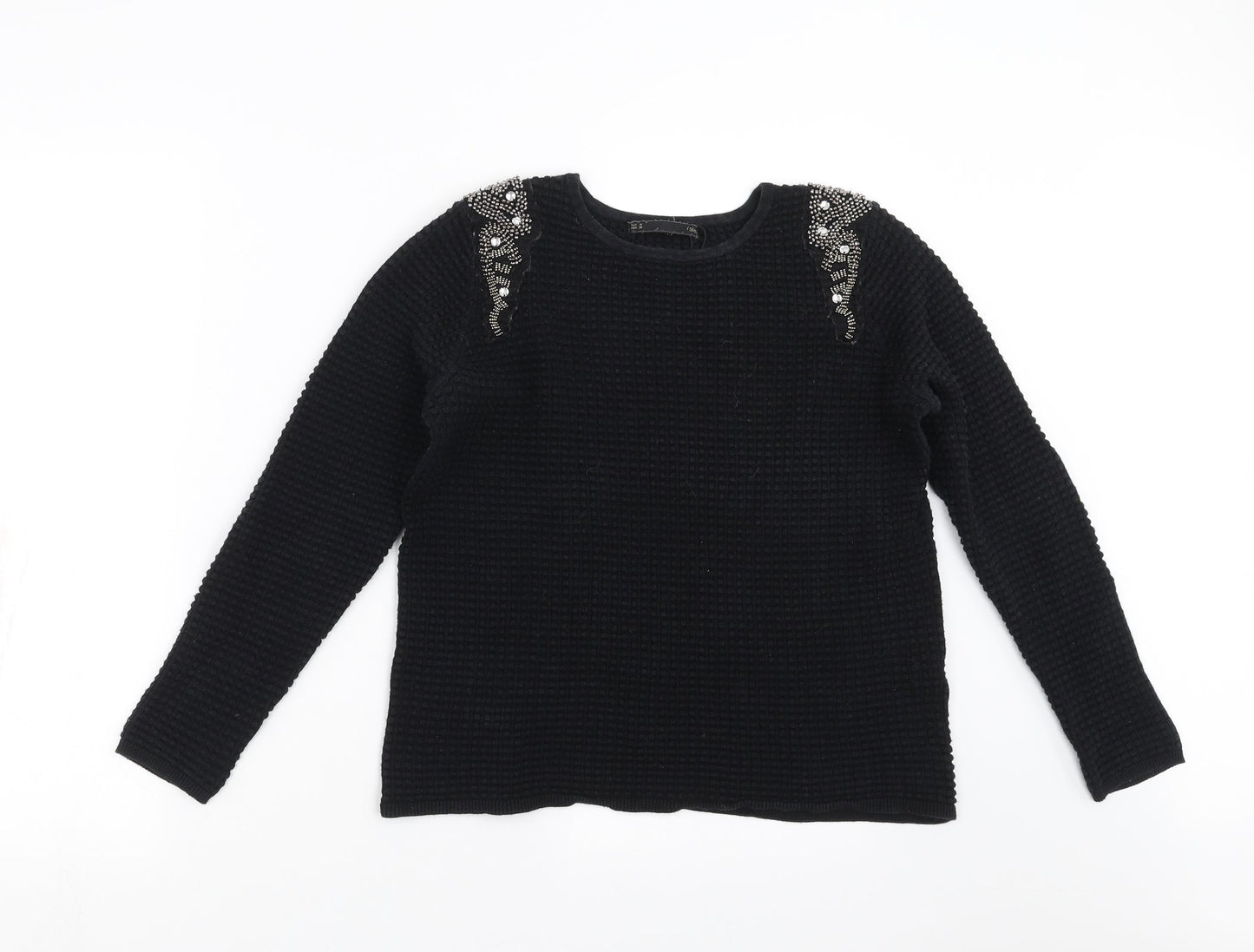 Womens UK Size M Sfera Black Pullover Jumper