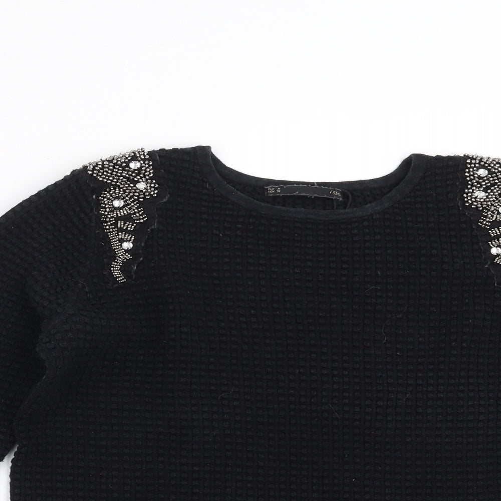 Womens UK Size M Sfera Black Pullover Jumper