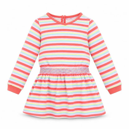 TU Girls Multicoloured Striped  Jumper Dress  Size 12-18 Months