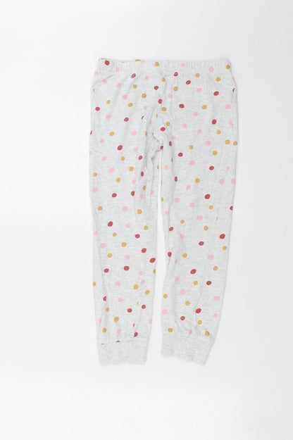 F&F Girls Grey Polka Dot   Pyjama Pants Size 7-8 Years