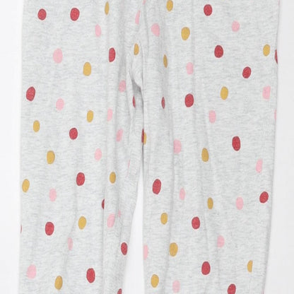 F&F Girls Grey Polka Dot   Pyjama Pants Size 7-8 Years