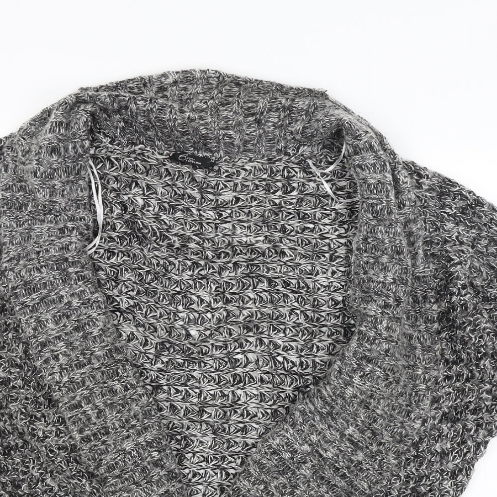 BM Collection Womens Grey   Wrap Jumper Size M