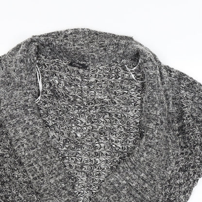 BM Collection Womens Grey   Wrap Jumper Size M