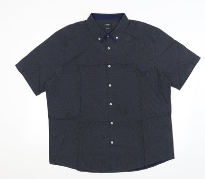 George Mens Blue    Button-Up Size 2XL