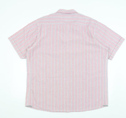 Mens UK Size 2XL Boston Crew Purple  Button-Up Short Sleeve Casual Shirt