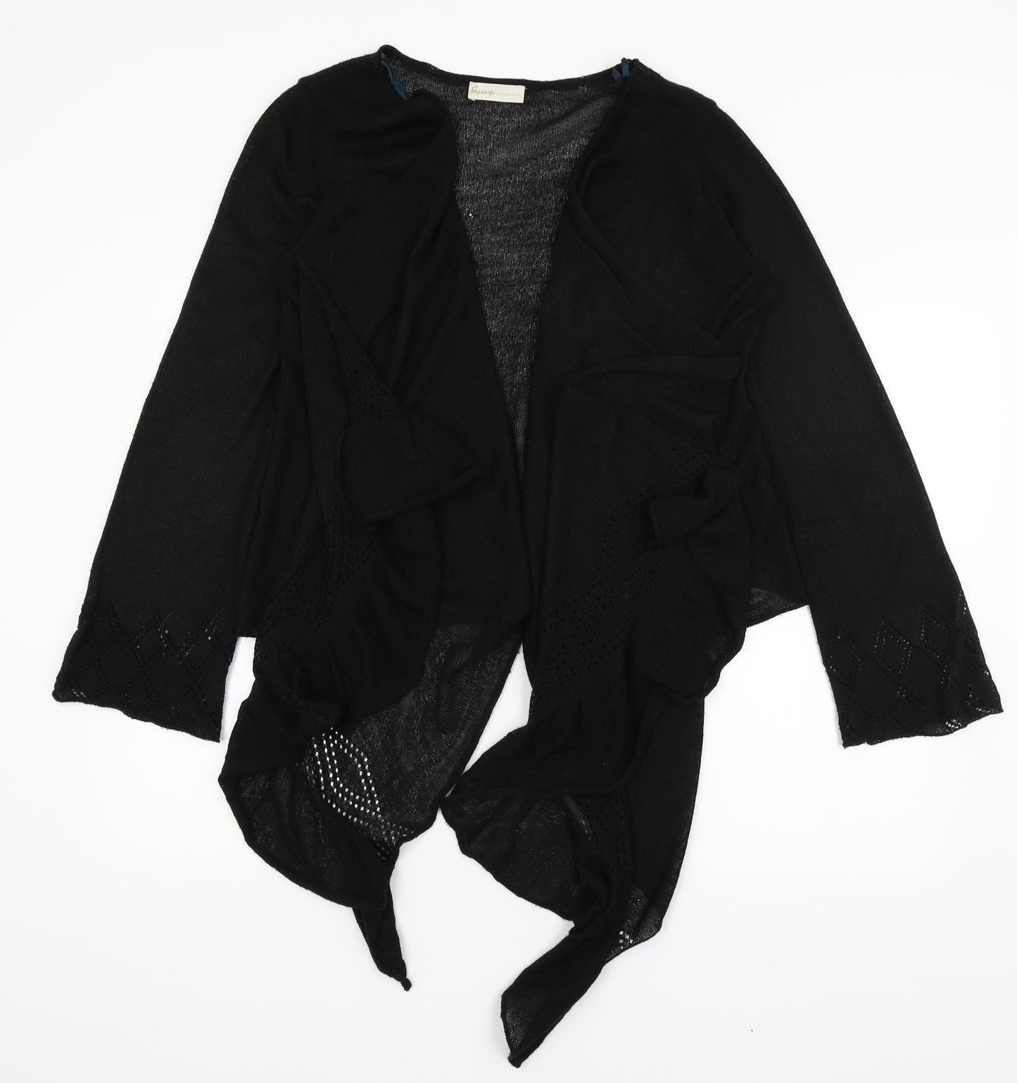 George Womens Black   Wrap Jumper Size M