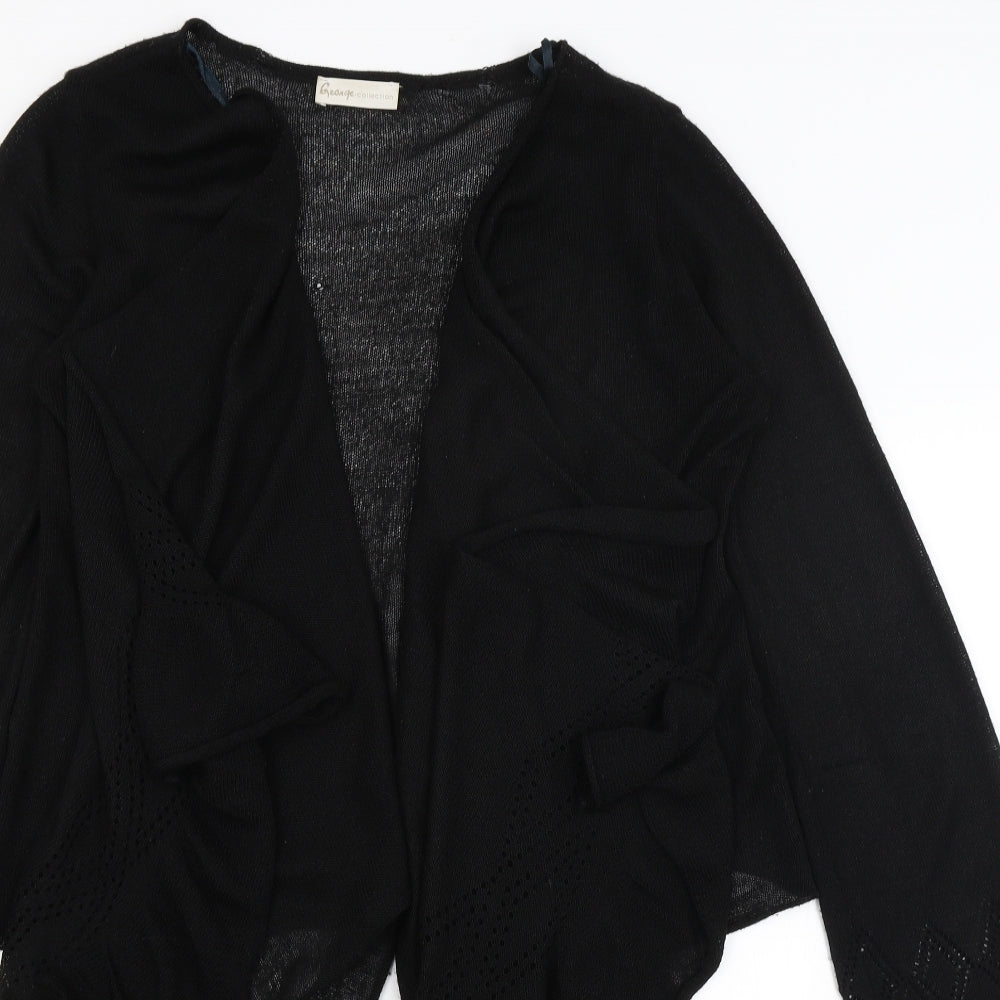 George Womens Black   Wrap Jumper Size M