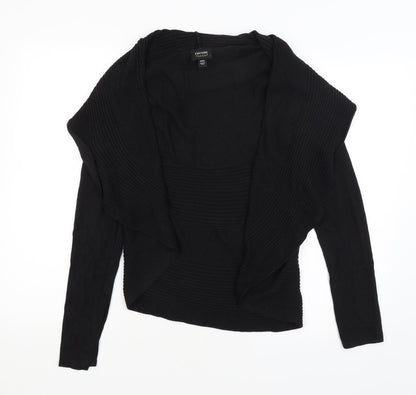 Womens UK Size M Nicole Black Wrap Jumper