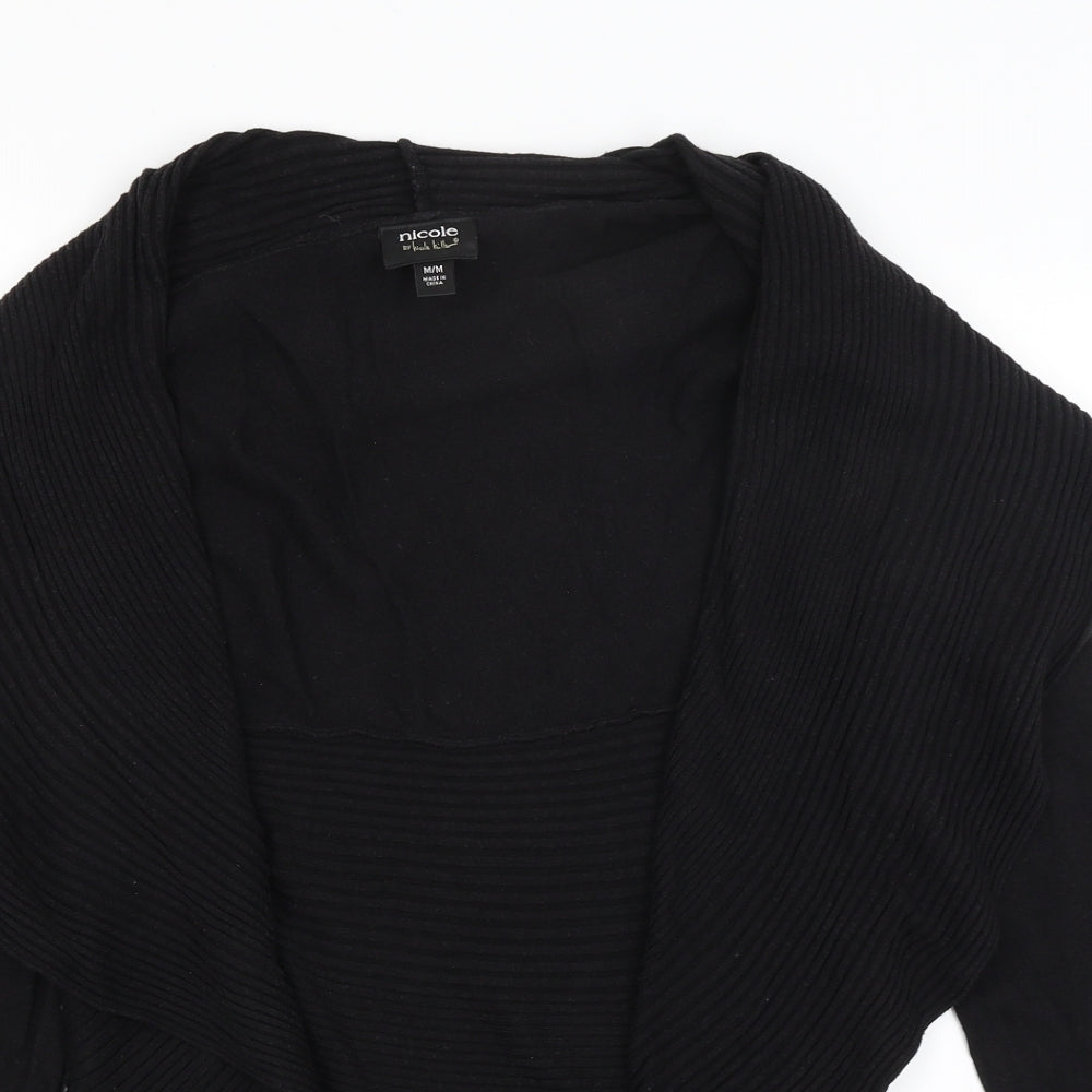 Womens UK Size M Nicole Black Wrap Jumper