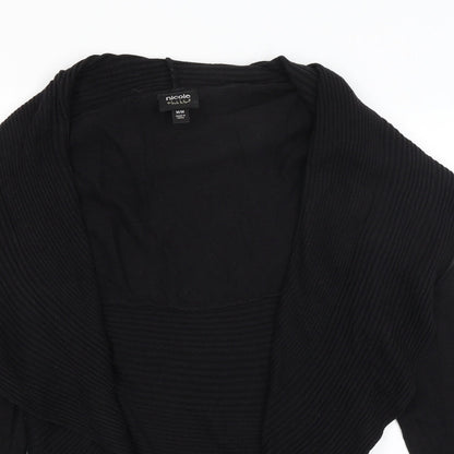 Womens UK Size M Nicole Black Wrap Jumper
