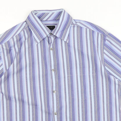 NEXT Mens Blue Striped   Button-Up Size M