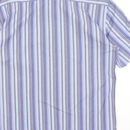 NEXT Mens Blue Striped   Button-Up Size M