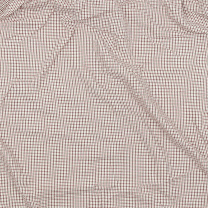 Mens UK Size 16 BHS Red  Button-Up Long Sleeve Casual Shirt