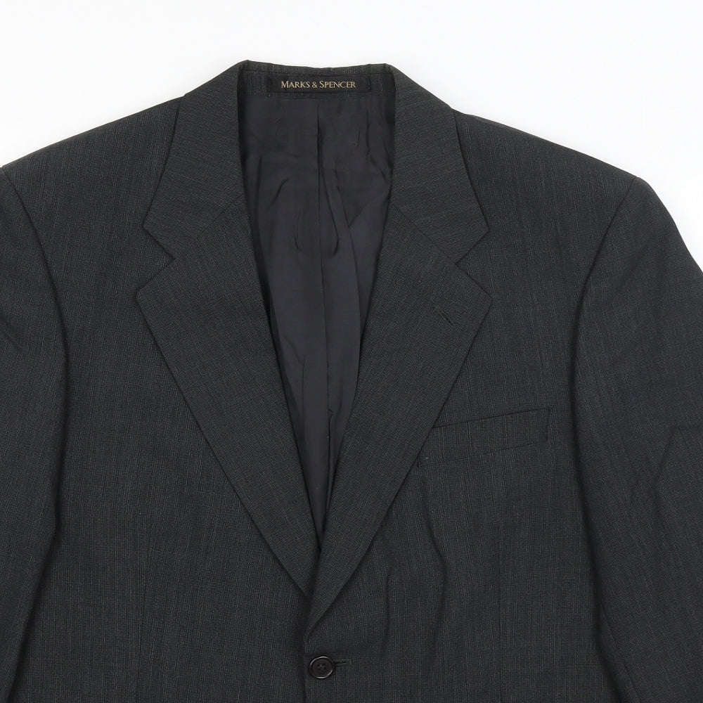 Mens UK Size L M&S Regular Grey Suit Jacket