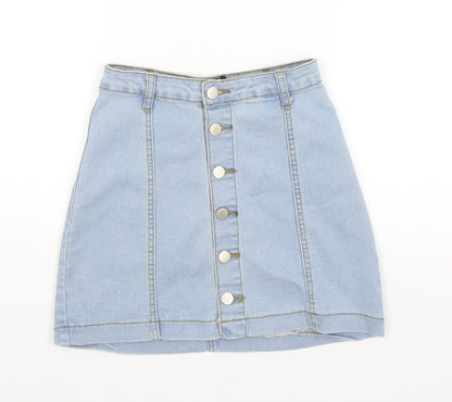 Pretty Little Thing Womens Blue   Mini Skirt Size 4