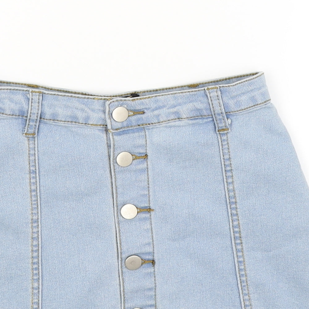 Pretty Little Thing Womens Blue   Mini Skirt Size 4