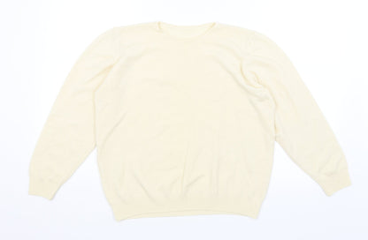 Womens UK Size 12 Preworn Yellow Pullover Jumper
