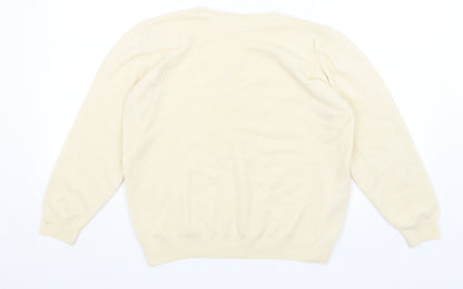 Womens UK Size 12 Preworn Yellow Pullover Jumper