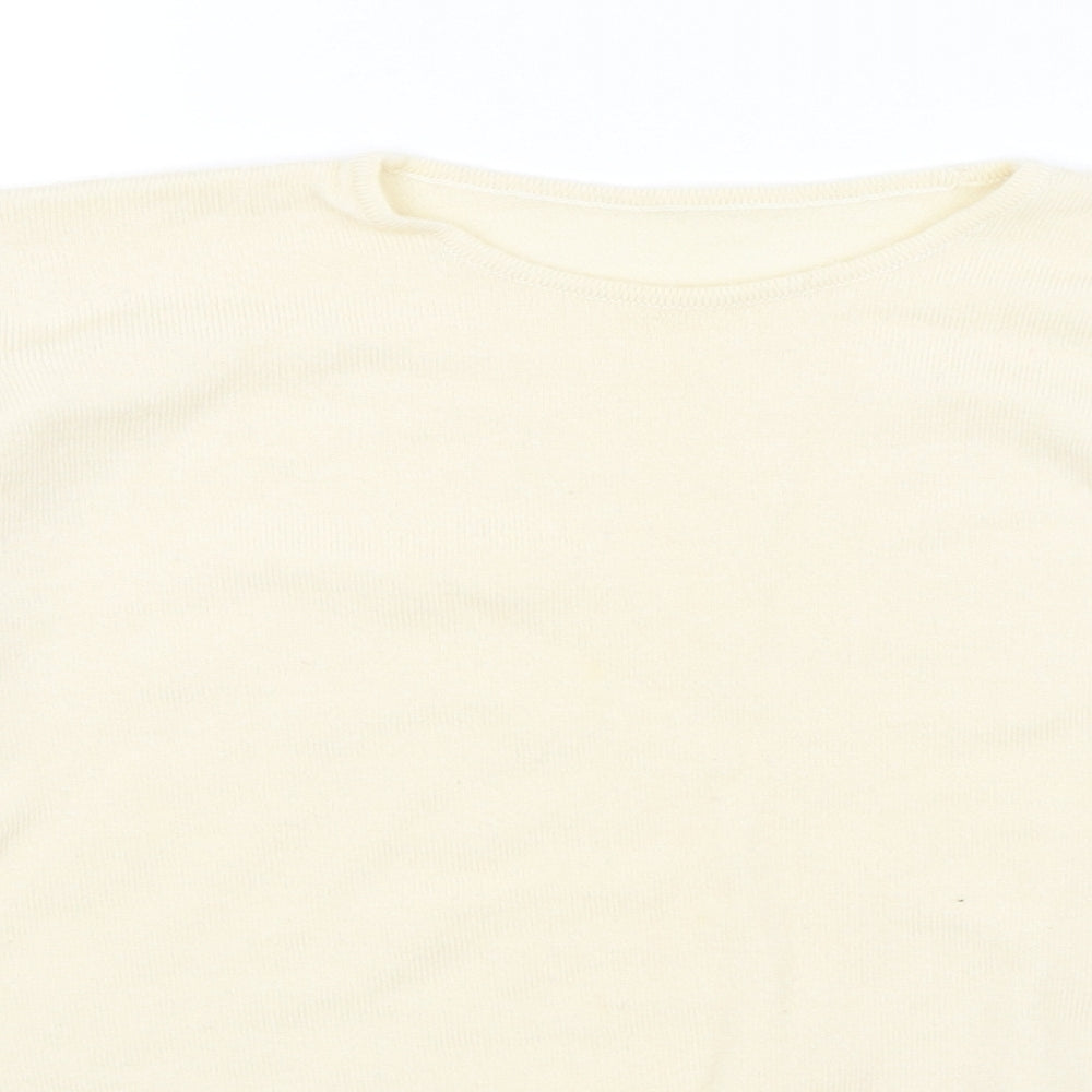 Womens UK Size 12 Preworn Yellow Pullover Jumper