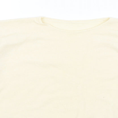 Womens UK Size 12 Preworn Yellow Pullover Jumper