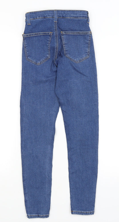 Topshop Womens Blue   Skinny Jeans Size 24 in L24 in