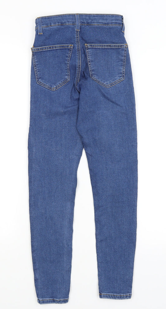 Topshop Womens Blue   Skinny Jeans Size 24 in L24 in
