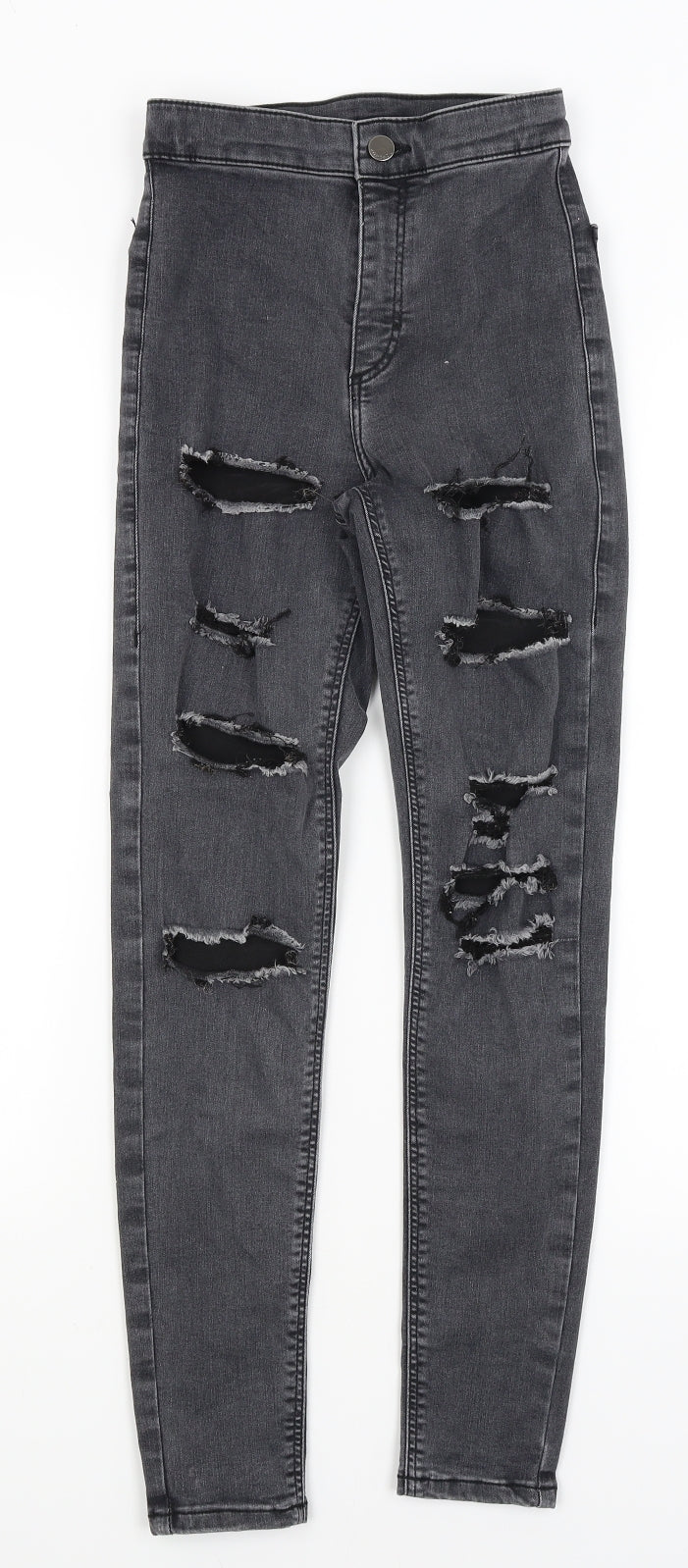 Topshop Womens Grey   Skinny Jeans Size 25 in L26 in