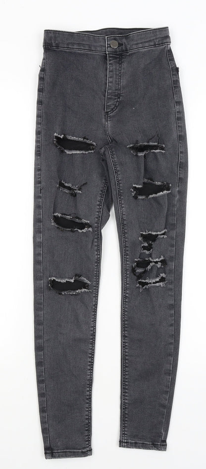 Topshop Womens Grey   Skinny Jeans Size 25 in L26 in