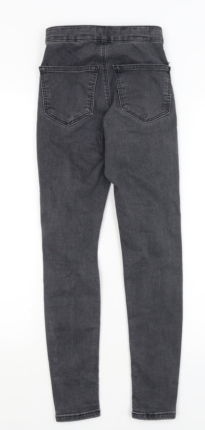 Topshop Womens Grey   Skinny Jeans Size 25 in L26 in