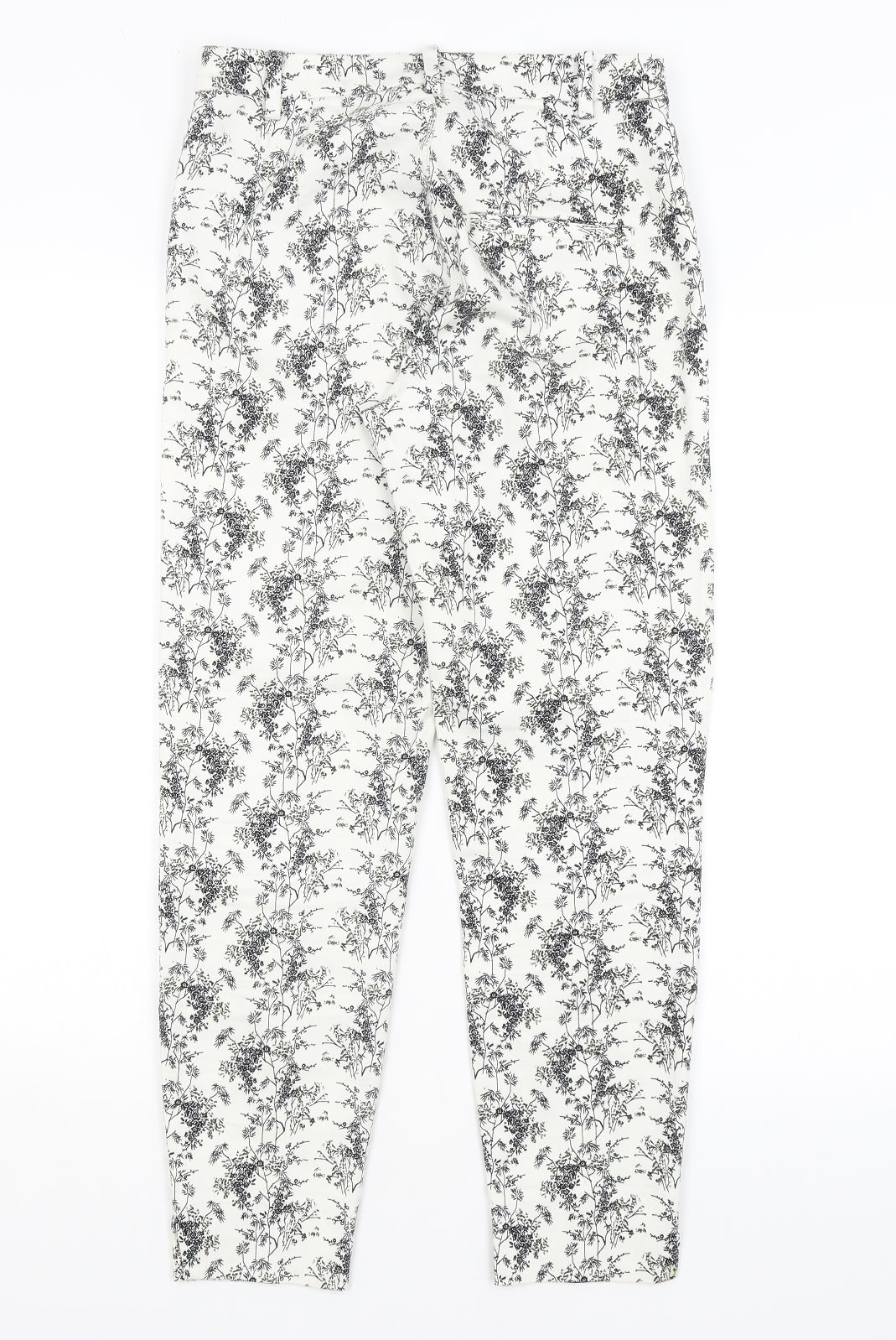 Womens UK Size 8 H&M Regular Fit  White Trousers