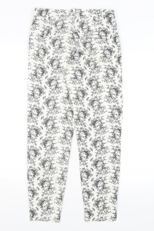 Womens UK Size 8 H&M Regular Fit  White Trousers