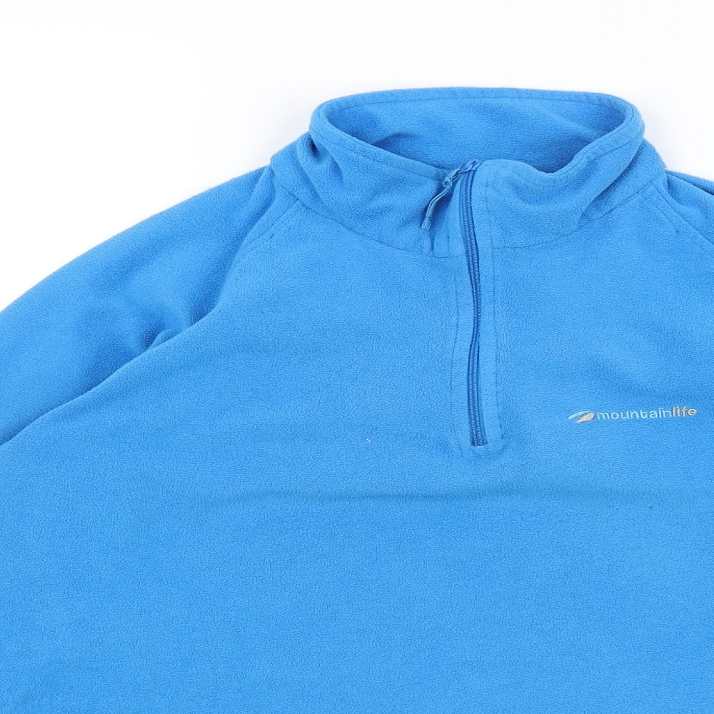 Womens UK Size 12 Mountain Life Blue Pullover Jumper