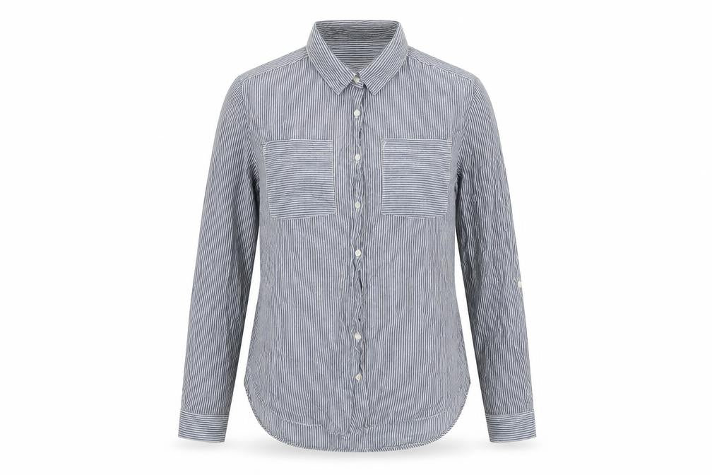 Womens UK Size 10 Atmosphere Blue Basic Button-Up