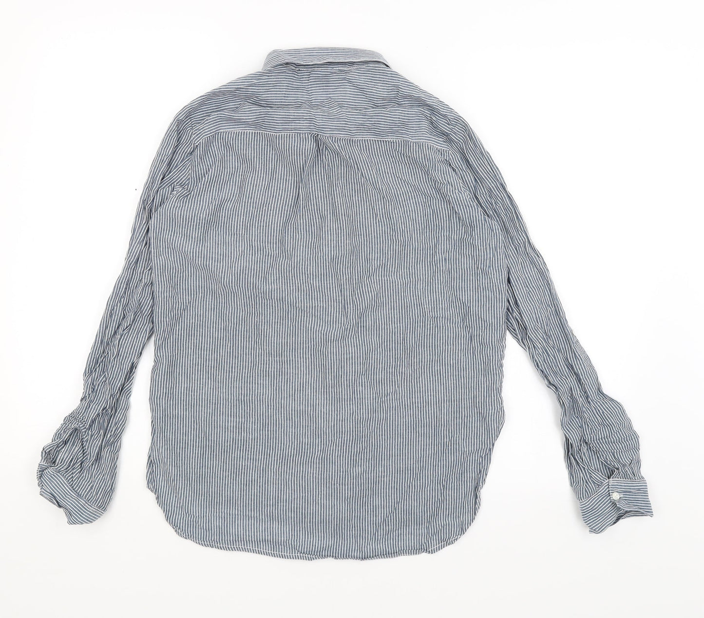 Womens UK Size 10 Atmosphere Blue Basic Button-Up