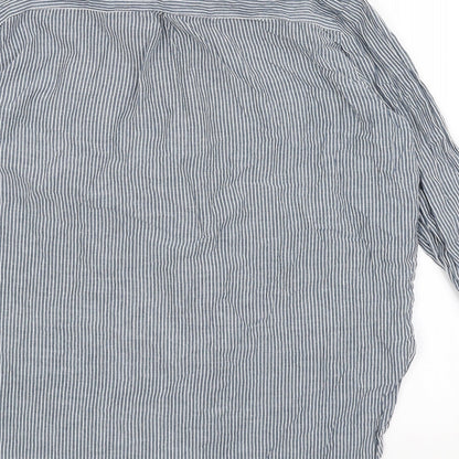 Womens UK Size 10 Atmosphere Blue Basic Button-Up