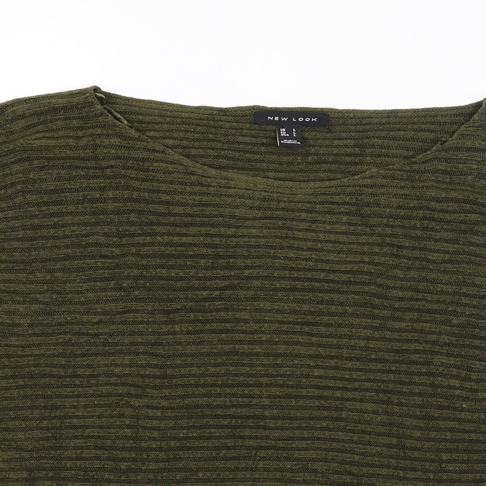 Womens UK Size L New Look Green Pullover Jumper