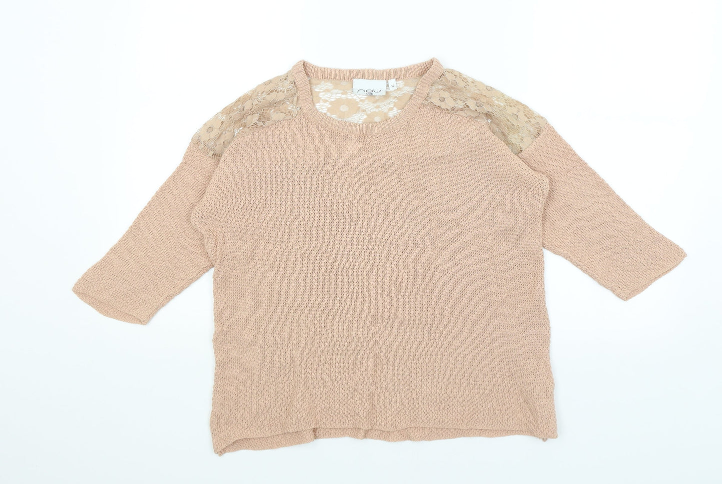 Womens UK Size 10 New Look Pink Pullover Jumper