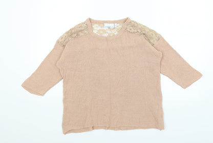 Womens UK Size 10 New Look Pink Pullover Jumper