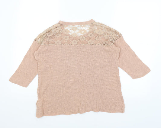 Womens UK Size 10 New Look Pink Pullover Jumper