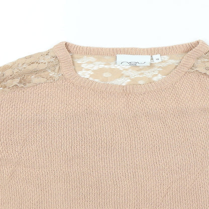Womens UK Size 10 New Look Pink Pullover Jumper