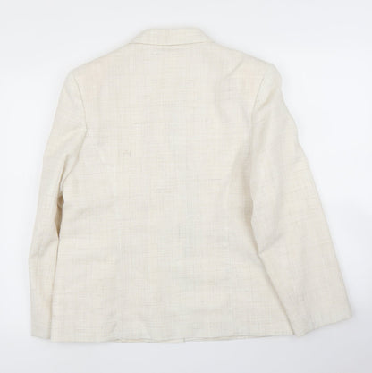 Womens UK Size L Preworn Regular Ivory Blazer