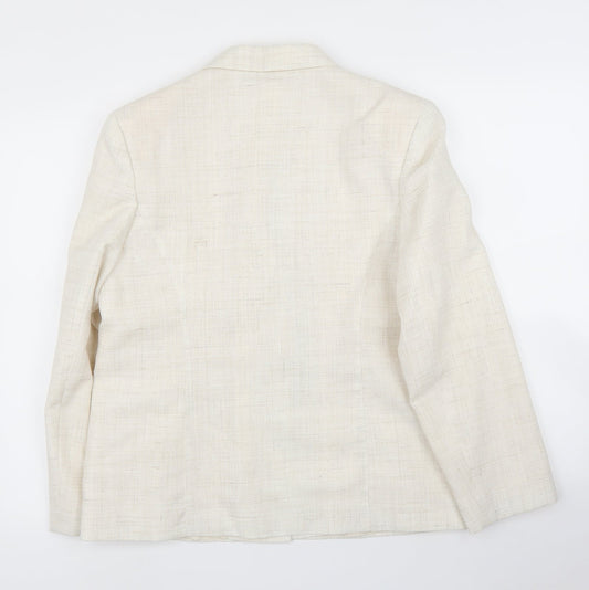 Womens UK Size L Preworn Regular Ivory Blazer