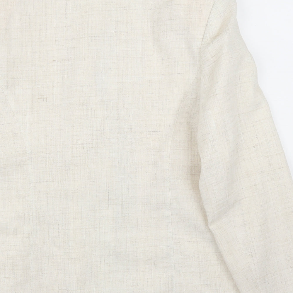 Womens UK Size L Preworn Regular Ivory Blazer