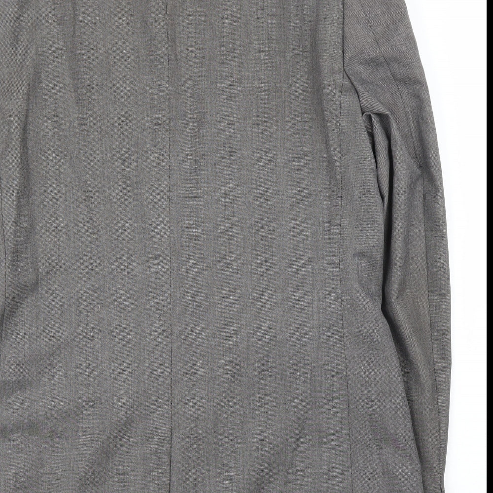 Mens UK Size 42 River Island Regular Grey Suit Jacket