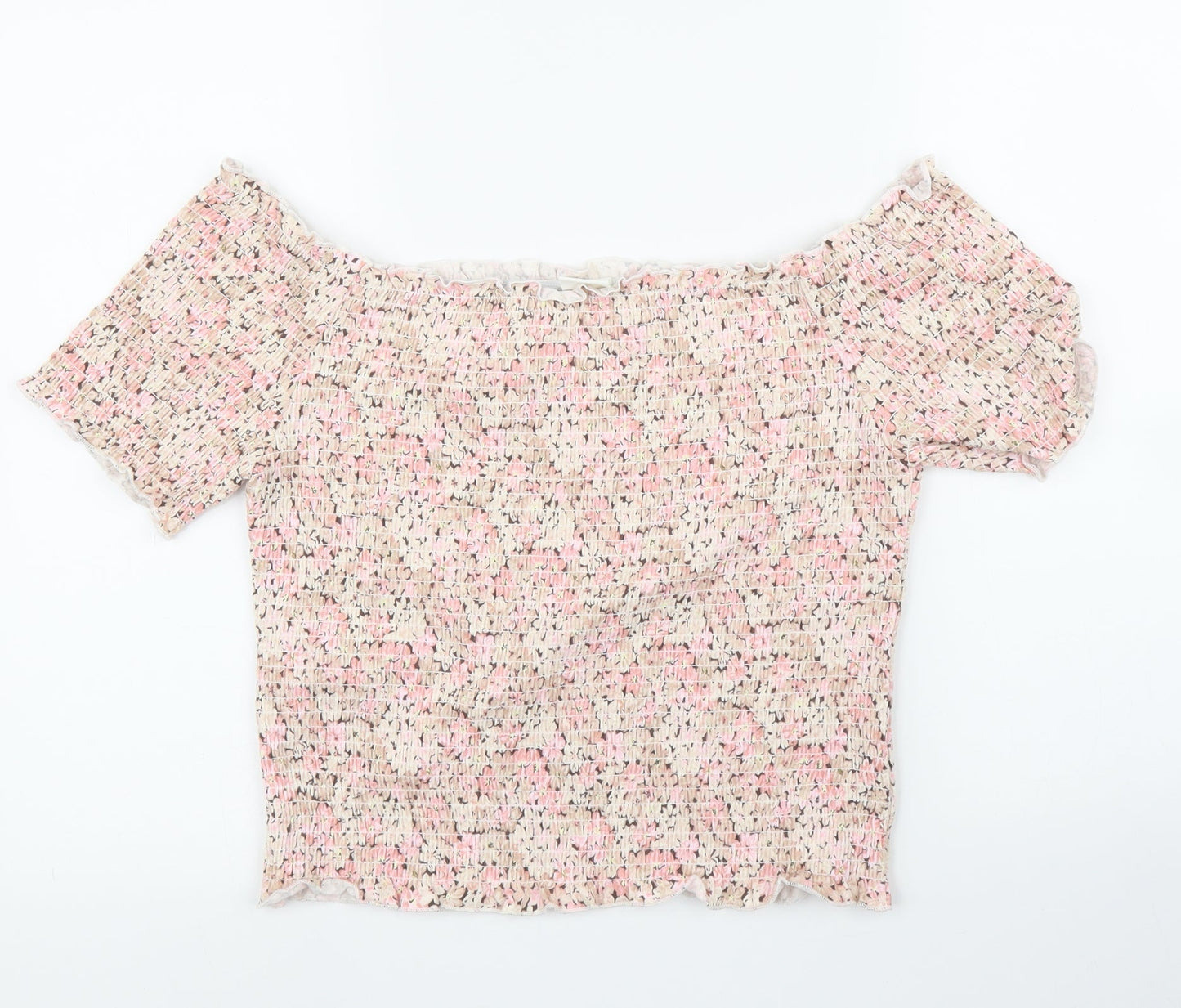 Womens UK Size M H&M Pink Basic Blouse