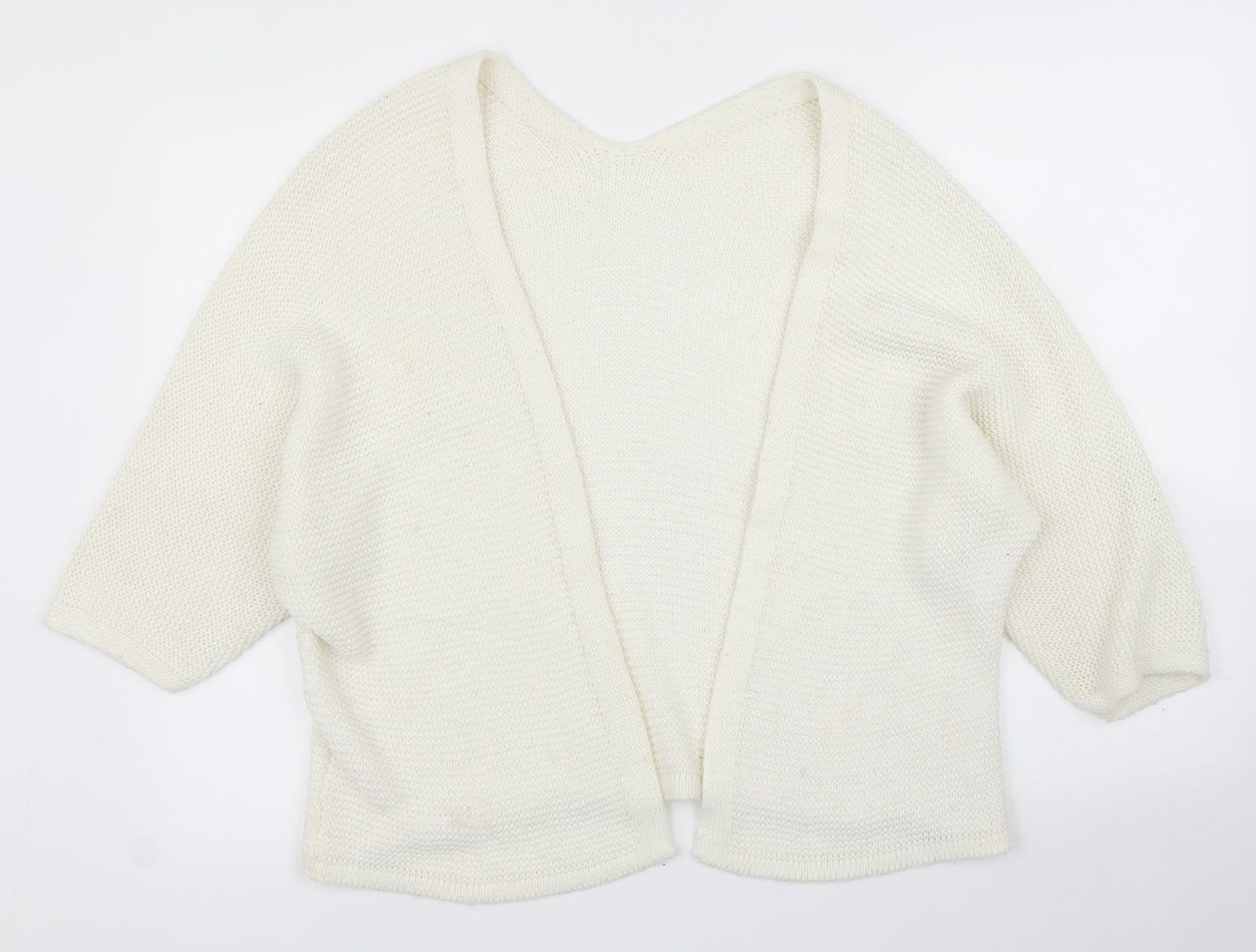 Womens UK Size L Preworn Ivory Cardigan Jumper