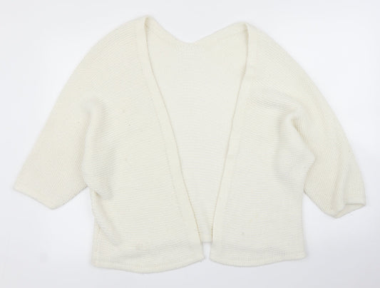 Womens UK Size L Preworn Ivory Cardigan Jumper