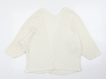 Womens UK Size L Preworn Ivory Cardigan Jumper