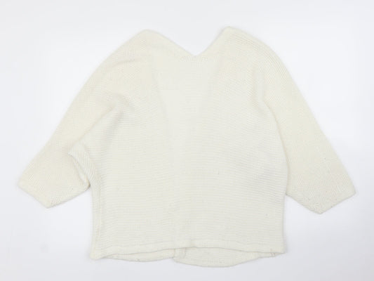 Womens UK Size L Preworn Ivory Cardigan Jumper