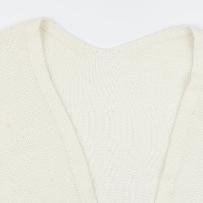 Womens UK Size L Preworn Ivory Cardigan Jumper